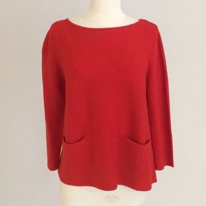 Cos red wool sweater, sz med